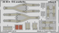Eduard 32814 Etched Aircraft Detailling Set 1:32 North-American T-6 Texan seatbe