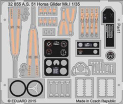 Eduard 32855 Etched Aircraft Detailling Set 1:35 Airspeed A.S.51 Horsa Glider Mk