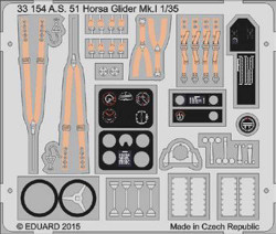 Eduard 33154 Etched Aircraft Detailling Set 1:35 Airspeed A.S.51 Horsa Glider Mk