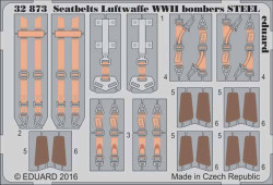 Eduard 32873 Etched Aircraft Detailling Set 1:32 seatbelts Luftwaffe WWII bomber
