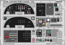 Eduard 32938 Etched Aircraft Detailling Set 1:32 Avro Lancaster B Mk.I cockpit