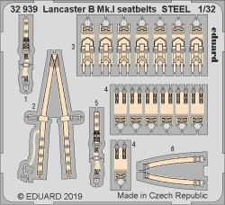 Eduard 32939 Etched Aircraft Detailling Set 1:32 Avro Lancaster B Mk.I seatbelts