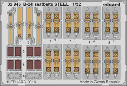 Eduard 32945 Etched Aircraft Detailling Set 1:32 Consolidated B-24D/B-24J Libera