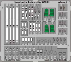 Eduard 32507 Etched Aircraft Detailling Set 1:32 seatbelts Luftwaffe WWII Pre-pa