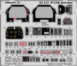 Eduard 33117 Etched Aircraft Detailling Set 1:32 North-American P-51K Mustang in