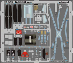 Eduard 32559 Etched Aircraft Detailling Set 1:32 Mikoyan MiG-29 'Fulcrum' K-36DM