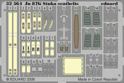 Eduard 32564 Etched Aircraft Detailling Set 1:32 Junkers Ju-87G 'Stuka' seatbelt