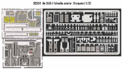 Eduard 32551 Etched Aircraft Detailling Set 1:32 Messerschmitt Me-262A-1 Schwalb