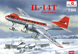 A-Model 14481 Ilyushin Il-14T Polar Aviation on skis 1:144 Aircraft Model Kit
