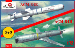 A-Model 72375 AGM-84E and AGM-84H on trolleys 1:72 Aircraft Model Kit