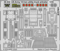 Eduard 36432 1:35 Etched Detailing Set for Takom Kits Utility Truck U.S. Army wi