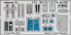 Eduard SS714 Etched Aircraft Detailling Set 1:72 Sukhoi Su-35S instrument panels