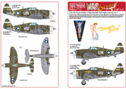 Kits World 148201 Aircraft Decals 1:48 Republic P-47 Thunderbolts razorbacks. Th