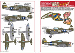 Kits World 148205 Aircraft Decals 1:48 Republic P-47 Thunderbolts razorbacks. Th