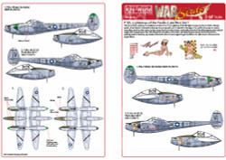 Kits World 148206 Aircraft Decals 1:48 Lockheed P-38L Lightning‚Äôs of the Pacif