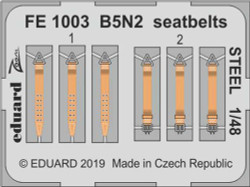 Eduard FE1003 Etched Aircraft Detailling Set 1:48 Nakajima B5N2 Type 97 seatbelt