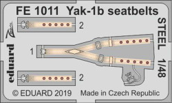 Eduard FE1011 Etched Aircraft Detailling Set 1:48 Yakolev Yak-1B seatbelts Steel
