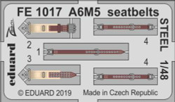 Eduard FE1017 Etched Aircraft Detailling Set 1:48 Mitsubishi A6M5 'Zero' seatbel