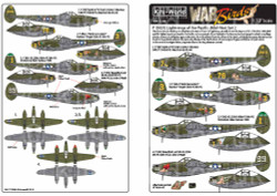 Kits World 172208 Aircraft Decals 1:72 Lockheed P-38 Lightning‚Äôs P-38 Lightnin