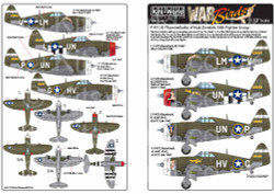 Kits World 172209 Aircraft Decals 1:72 Republic P-47C/D Thunderbolts of Hub Zemk
