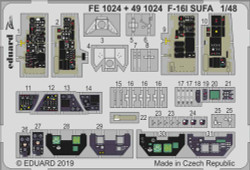 Eduard FE1024 Etched Aircraft Detailling Set 1:48 Lockheed-Martin F-16I SUFA