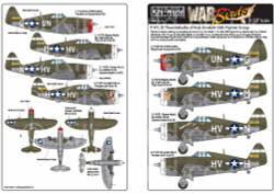 Kits World 172211 Aircraft Decals 1:72 Republic P-47C/D Thunderbolts of Hub Zemk