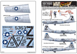 Kits World 172222 Aircraft Decals 1:72 Boeing B-29 Superfortress 42-65296