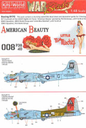 Kits World 148001 Aircraft Decals 1:48 Re-printed! Boeing B-17G Flying Fortress