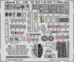 Eduard FE1037 Etched Aircraft Detailling Set 1:48 Lockheed F-104G Starfighter ea