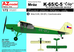 AZ Model 7637 Mraz K-65/C-5 In Czechoslovak Service 1:72 Plastic Model Aircraft Kit