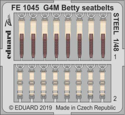 Eduard FE1045 Etched Aircraft Detailling Set 1:48 Mitsubishi G4M1 Betty seatbelt