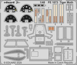 Eduard FE1073 Etched Aircraft Detailling Set 1:48 De Havilland DH.82a Tiger Moth