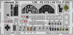 Eduard FE1115 Etched Aircraft Detailling Set 1:48 Lockheed P-38H Lightning