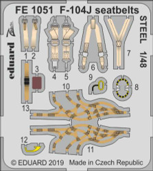 Eduard FE1051 Etched Aircraft Detailling Set 1:48 Lockheed F-104J Starfighter se