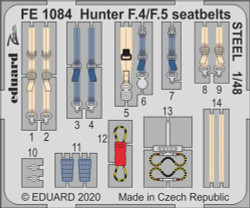 Eduard FE1084 Etched Aircraft Detailling Set 1:48 Hawker Hunter F.4/F.5 seatbelt