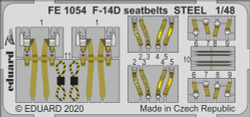 Eduard FE1054 Etched Aircraft Detailling Set 1:48 Grumman F-14D Tomcat seatbelts