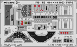 Eduard FE1063 Etched Aircraft Detailling Set 1:48 Grumman F4F-3 Hellcat