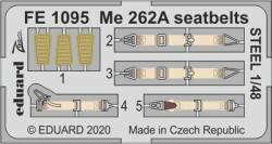 Eduard FE1095 Etched Aircraft Detailling Set 1:48 Messerschmitt Me-262A seatbelt