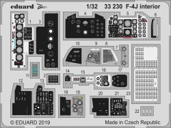 Eduard 33230 Etched Aircraft Detailling Set 1:32 McDonnell F-4J Phantom interior