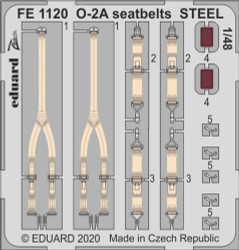 Eduard FE1120 Etched Aircraft Detailling Set 1:48 Cessna O-2A Skymaster seatbelt