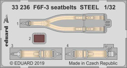 Eduard 33236 Etched Aircraft Detailling Set 1:32 Grumman F6F-3 Hellcat seatbelts
