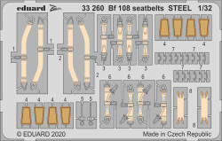 Eduard 33260 Etched Aircraft Detailling Set 1:32 Messerschmitt Bf-108 seatbelts