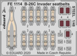 Eduard FE1114 Etched Aircraft Detailling Set 1:48 Douglas B-26C Invader seatbelt