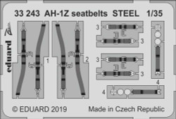 Eduard 33243 Etched Aircraft Detailling Set 1:32 Bell AH-1Z Shark Mouth seatbelt