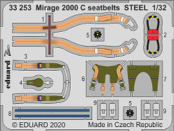 Eduard 33253 Etched Aircraft Detailling Set 1:32 Dassault Mirage 2000C seatbelts