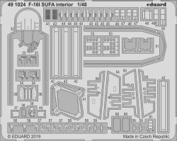 Eduard 491024 Etched Aircraft Detailling Set 1:48 Lockheed-Martin F-16I SUFA int