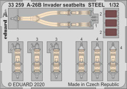 Eduard 33259 Etched Aircraft Detailling Set 1:32 Douglas A-26B Invader seatbelts