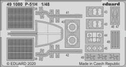 Eduard 491080 Etched Aircraft Detailling Set 1:48 North-American P-51H Mustang