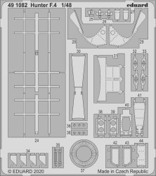 Eduard 491082 Etched Aircraft Detailling Set 1:48 Hawker Hunter F.4