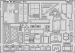 Eduard 491097 Etched Aircraft Detailling Set 1:48 Mil Mi-24V/VP interior